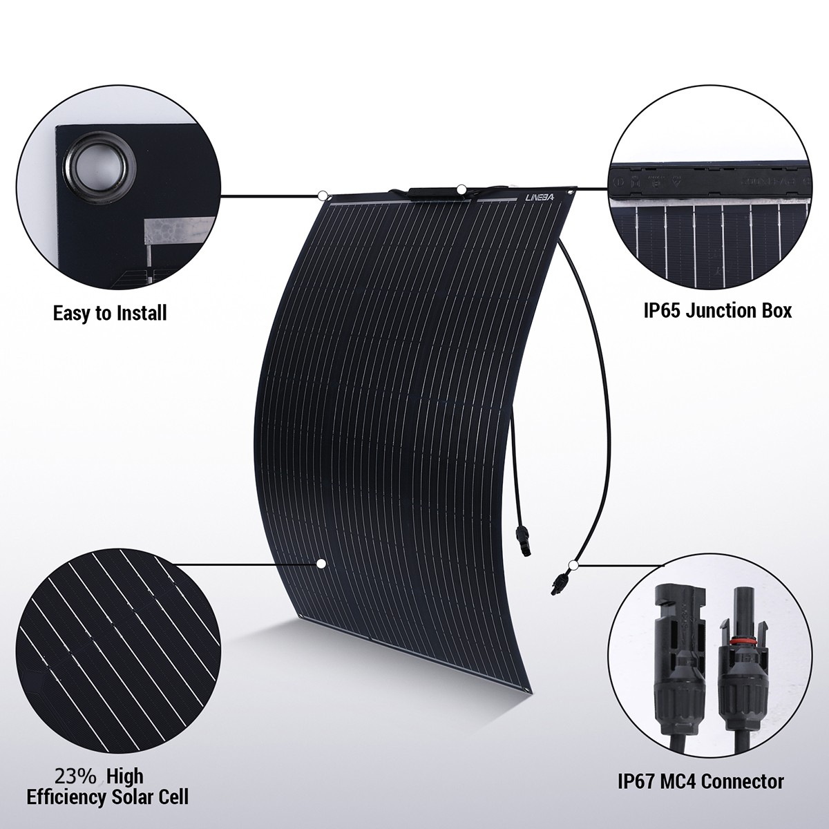 Complete 200W Solar Panel Kit & 5000W Power Inverter 30A Home 110V Grid System