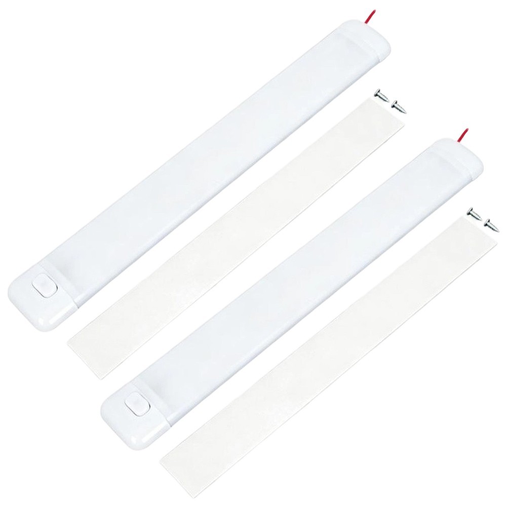 LED Interior Lighting Strips 2PCS 96 LED 276mm Cool White 12-85V for Campervans