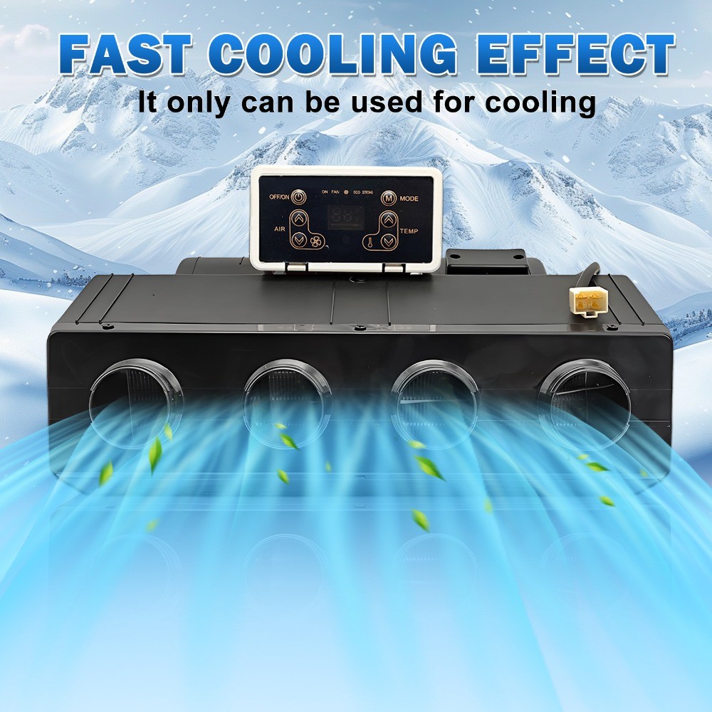 Mieligo12V Remote Electric Cooling Underdash Air Conditioner Panel Kits US