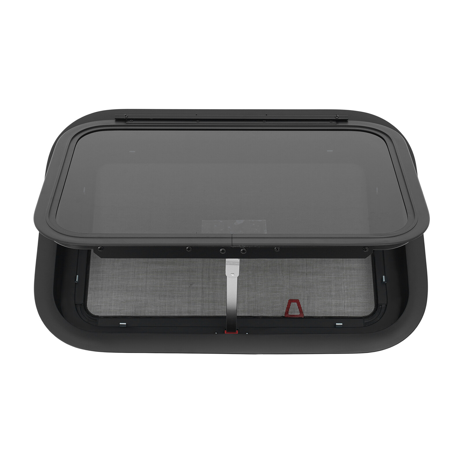 22″ x 15″ RV Exit Window Camper Push Out Emergency Window w/ Trim & Screen Black