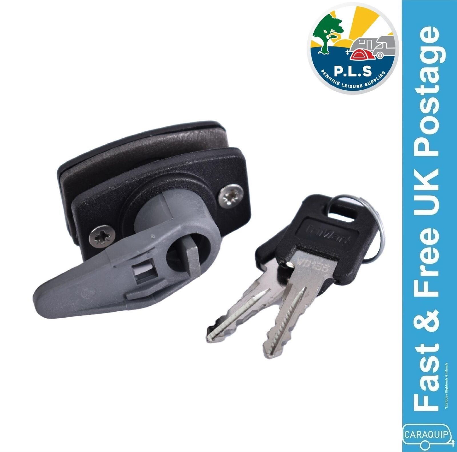 West Alloy WD183 Replacement Lock & Barrel Set c/w 2 Keys Door Caravan – A1055