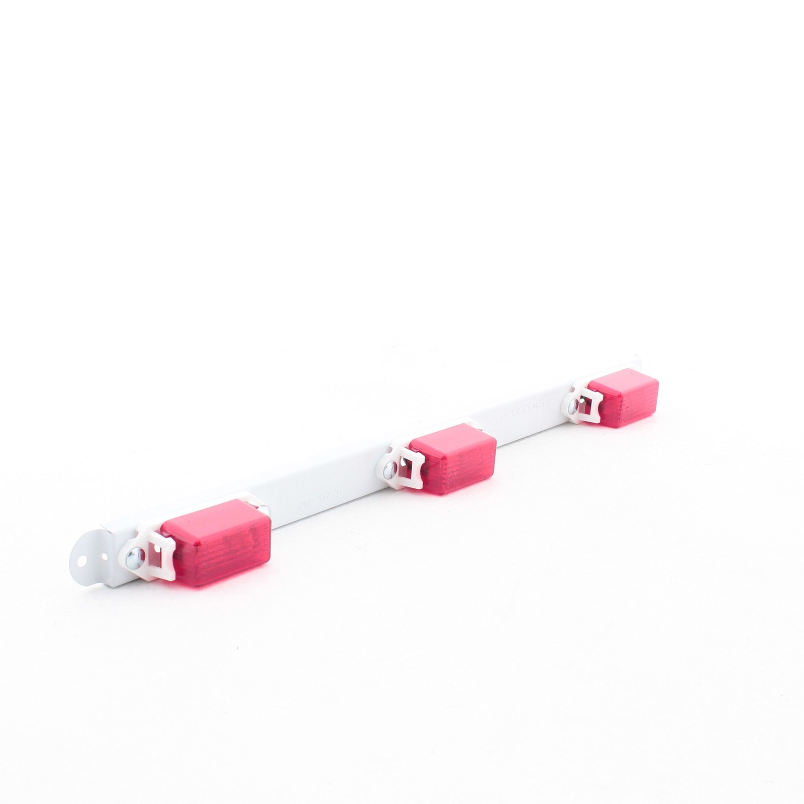 Peterson 107-3R Red Incandescent ID Bar 3-Light Mini White 16.63″ x 1.42″
