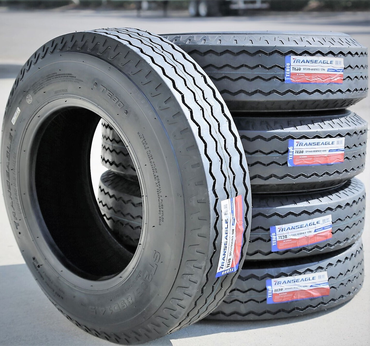 5 Tires Transeagle TE30 ST 205/85D14.5 (8-14.5) Load G 14 Ply Trailer
