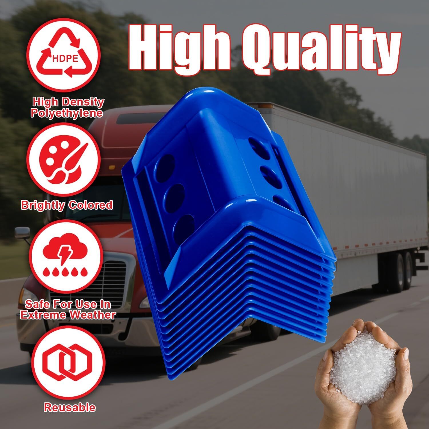24 Pack Flatbed Edge Protectors Compatible with 4 Inch Ratchet & Winch Straps