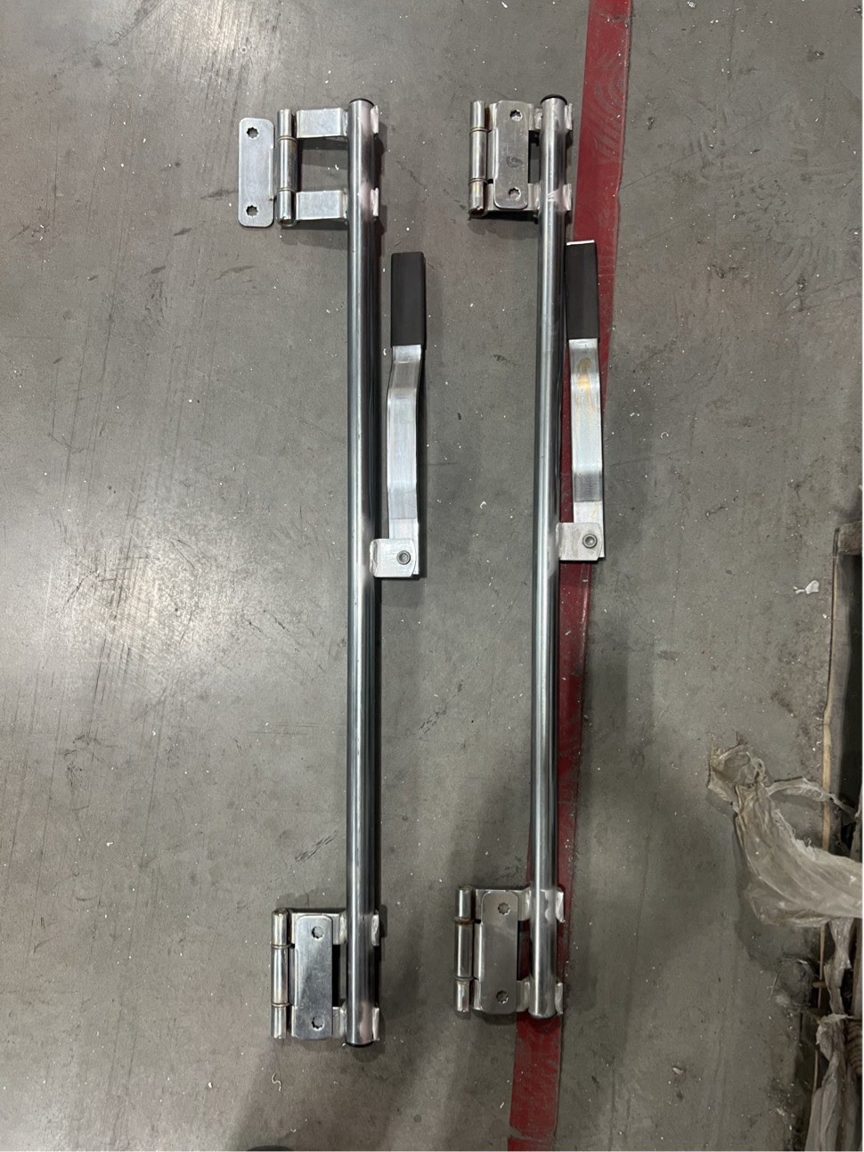Pair UNIVERSAL 36″ Steel Cargo Trailer Swing Door Hinged Bar Locks – TWO UNITS