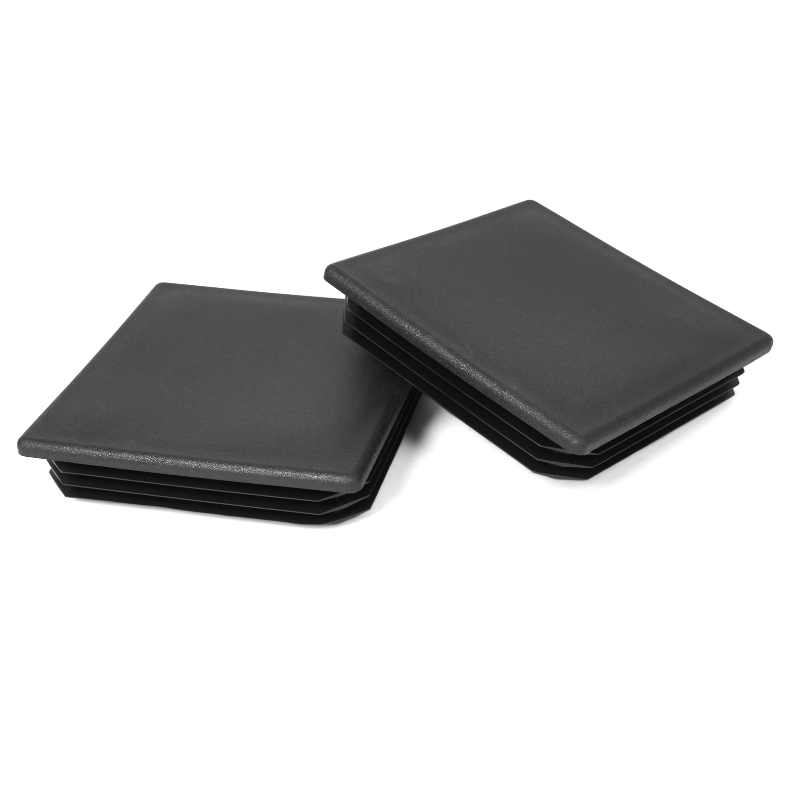 4″ Black Square Rubber Bumper Plug End Cap Cover For RV Camper Trailer – 2 Pack