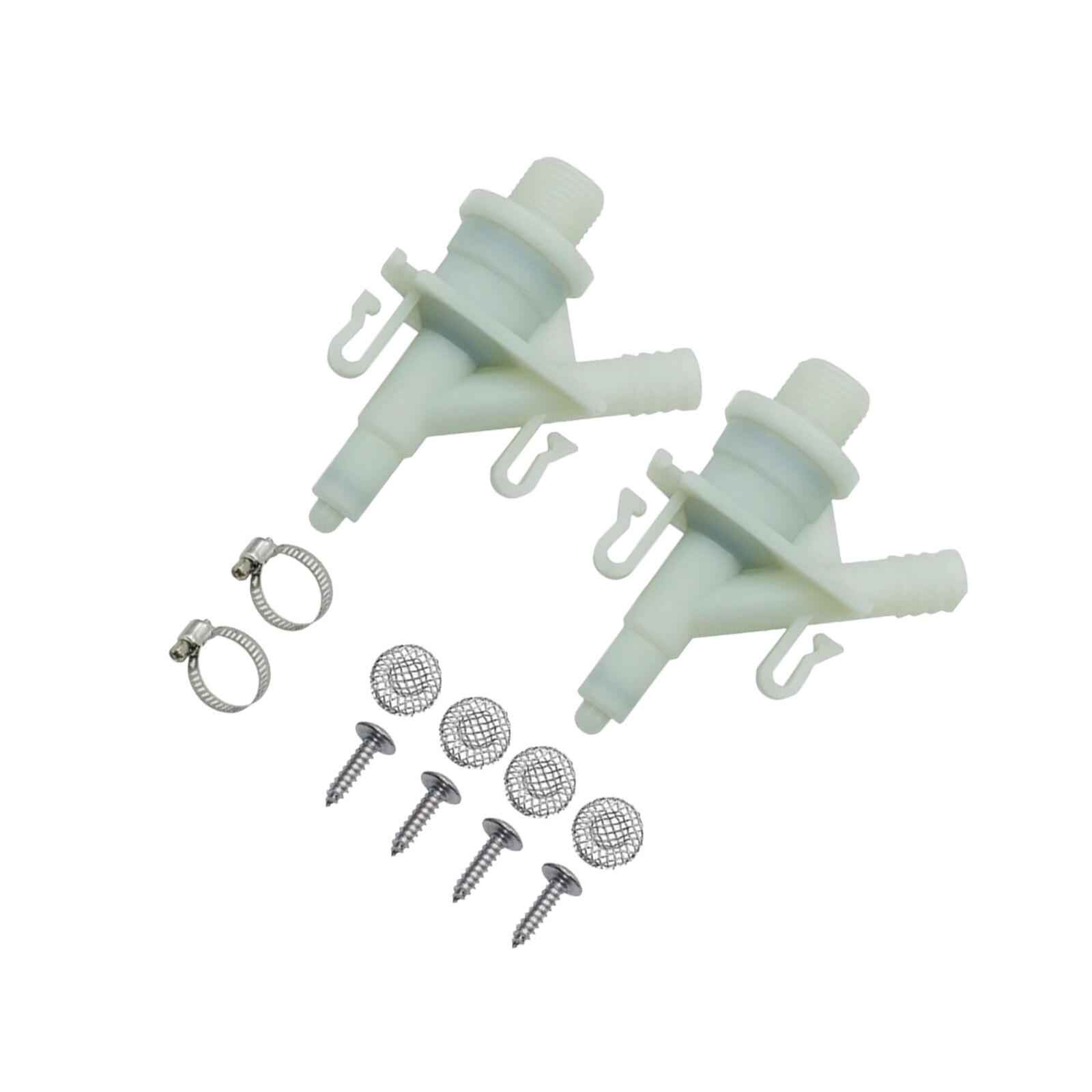 2x Plastic Water Valve Kit For Dometic 300 310 320 Series RV Toilet Repair Flut7