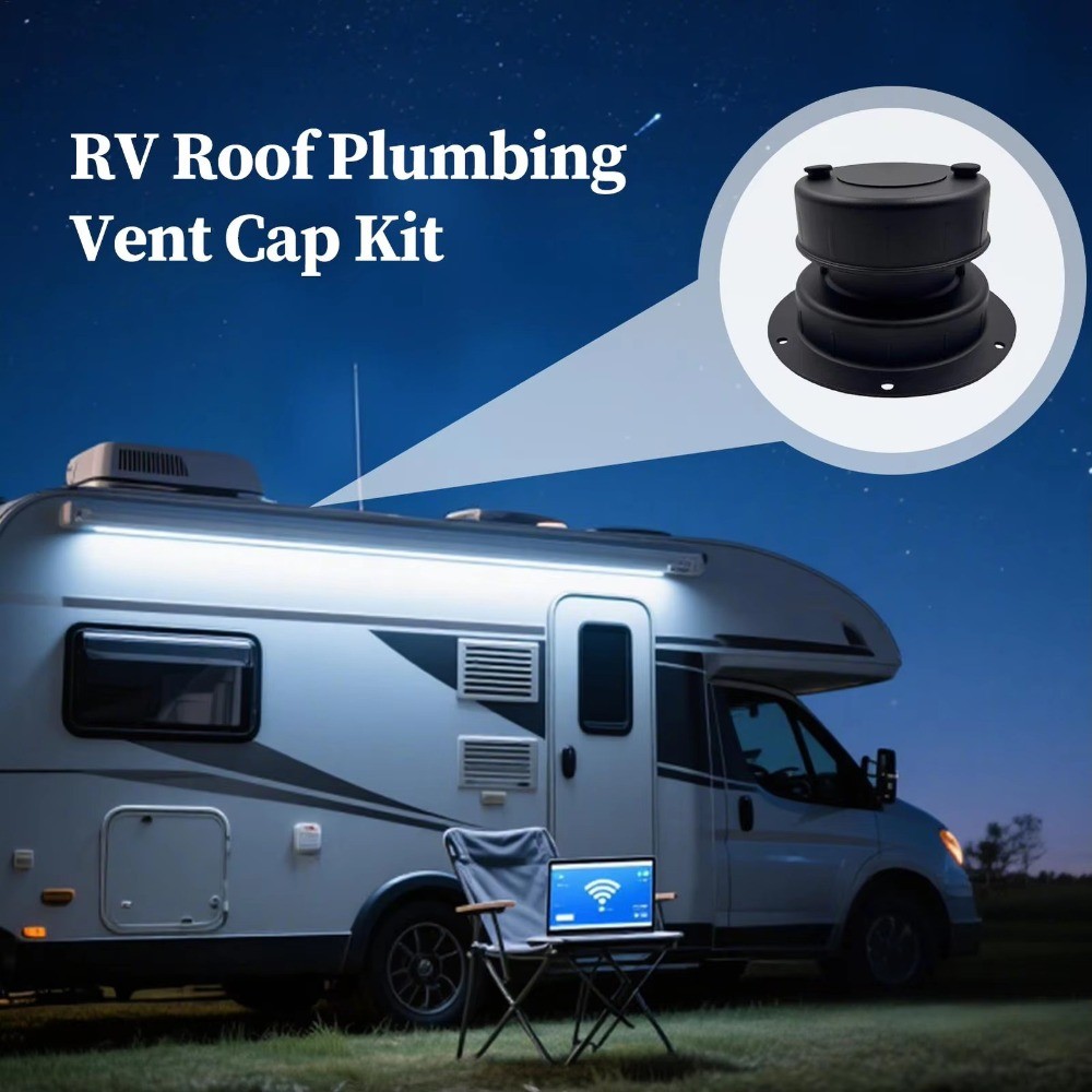 2Pack RV Plumbing Vent Cap Aluminum Roof Sewer Cover Caps for 1 to 2 3/8 in Pipe