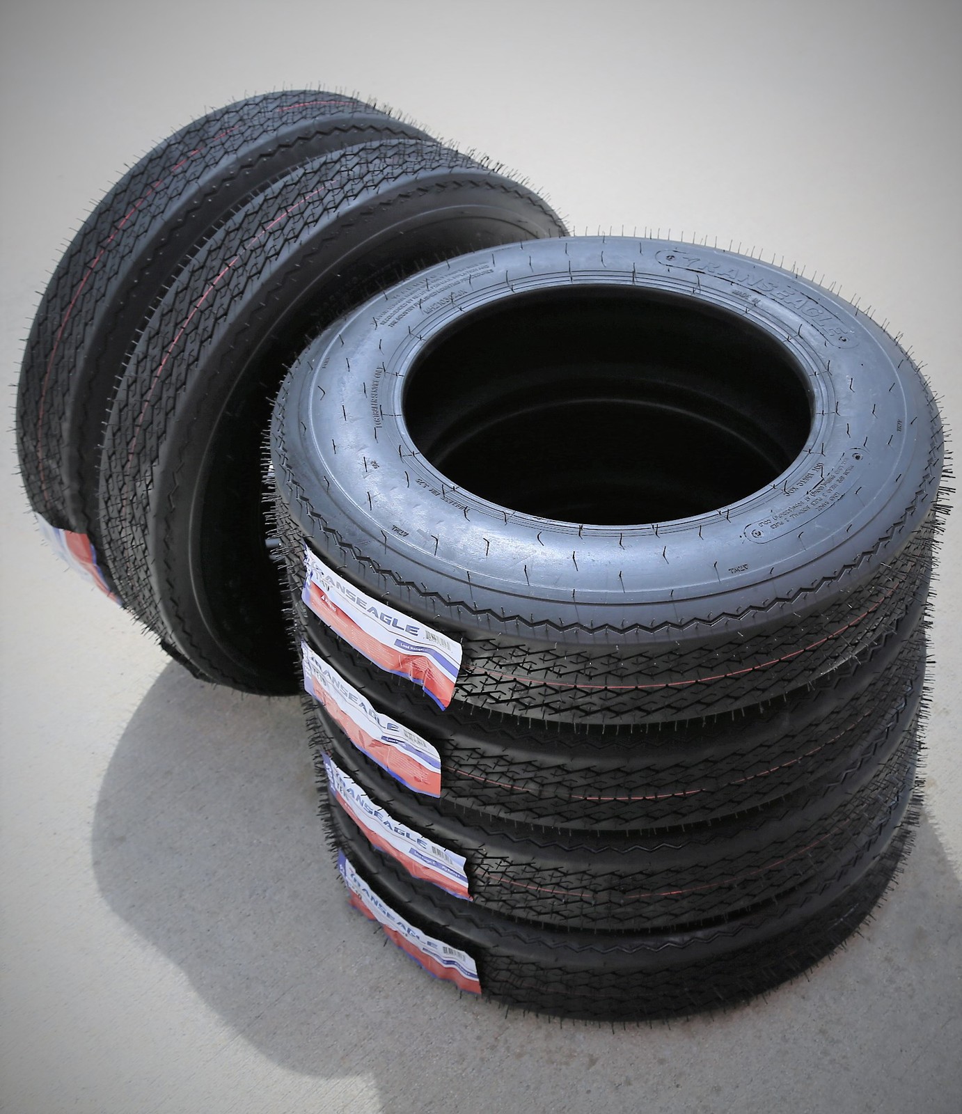 5 Tires Transeagle TE10 ST 5.7-8 5.70-8 5.70×8 Load C 6 Ply Trailer