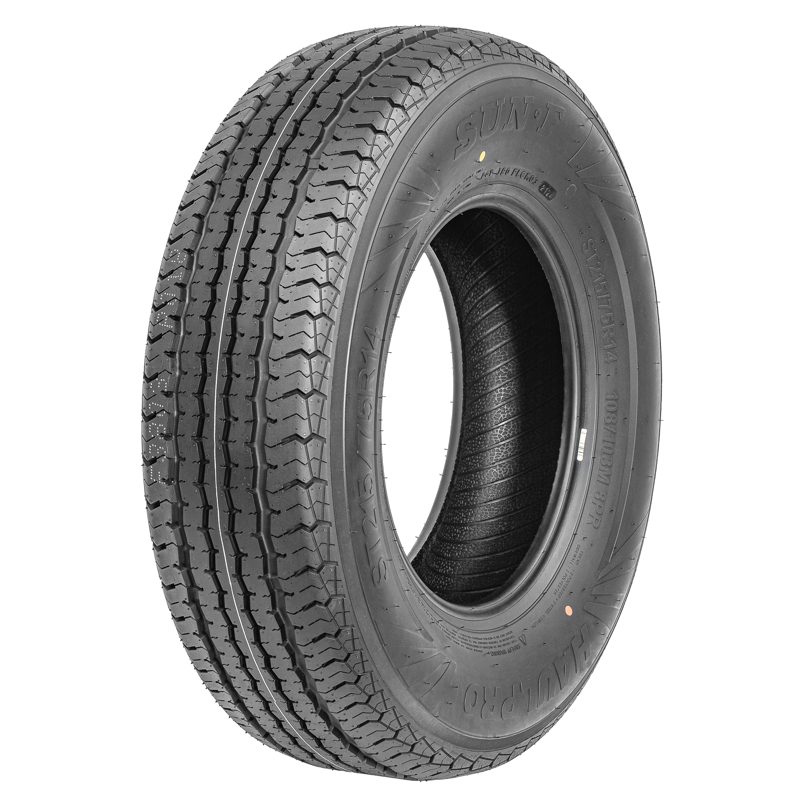 Set of 2 SunF ST 215/75R14 Trailer Tire 215 75 14 Radial 8 PR HaulPro