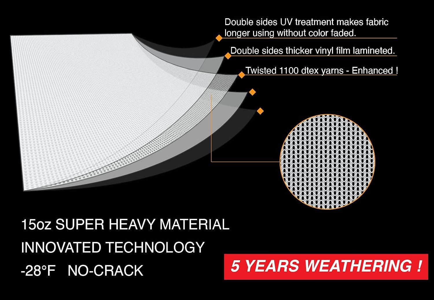 Leaveshade RV 19' (Actual Fabric 18'3''), Mountains
