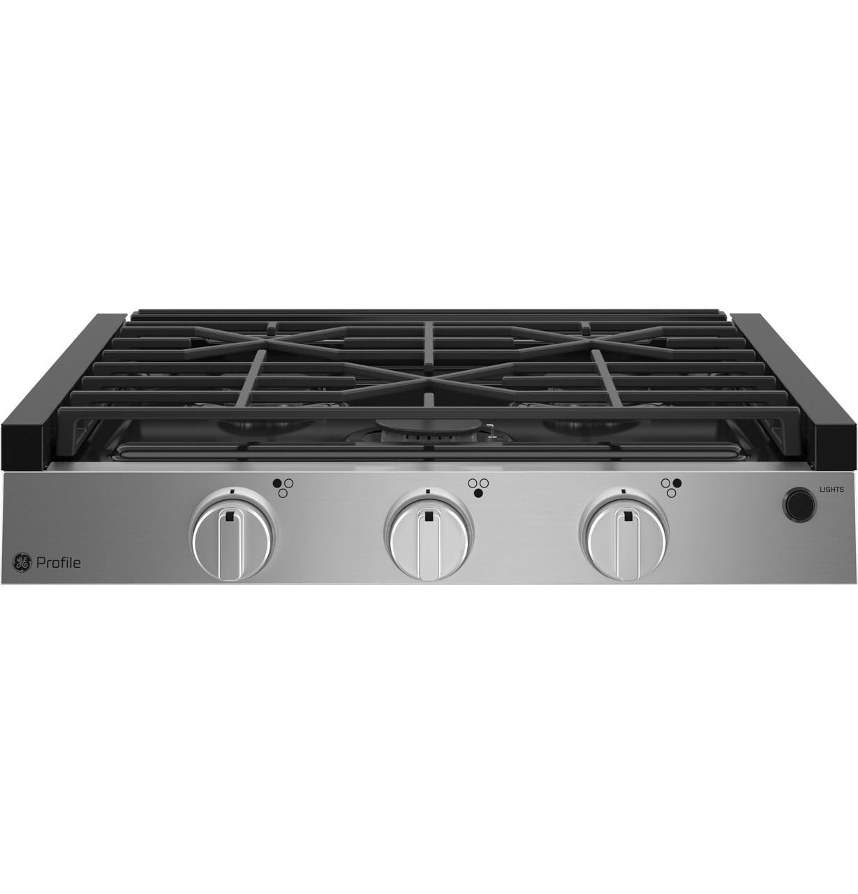 GE Profile 21-Inch RV Rangetop with 3 Burners, 12V DC Operation, Stainless Steel