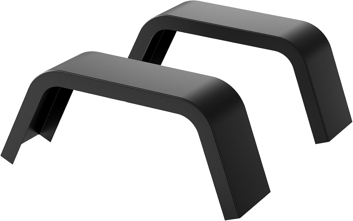 Pair Steel Square Cargo Trailer Fenders For 14″-16″ Trailer Fenders Wheels Black