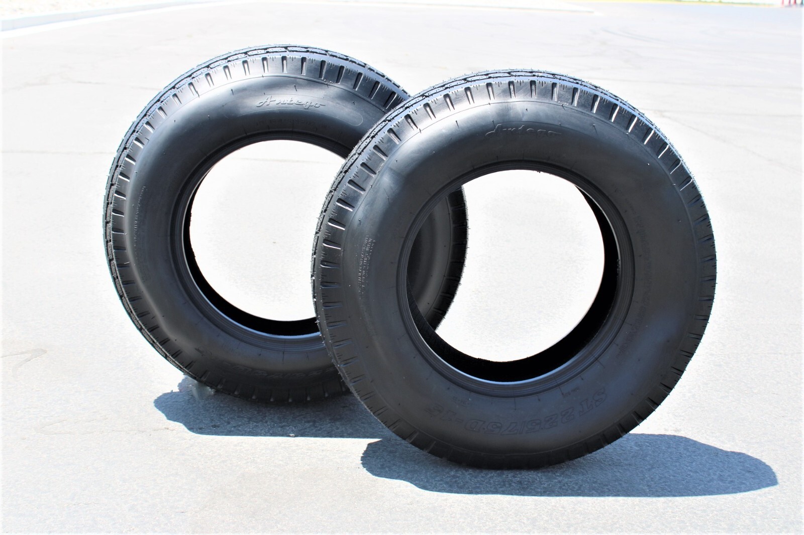 Antego ST225/75D15 Bias Trailer Tires, 8 Ply Load Range D (Set of 2)