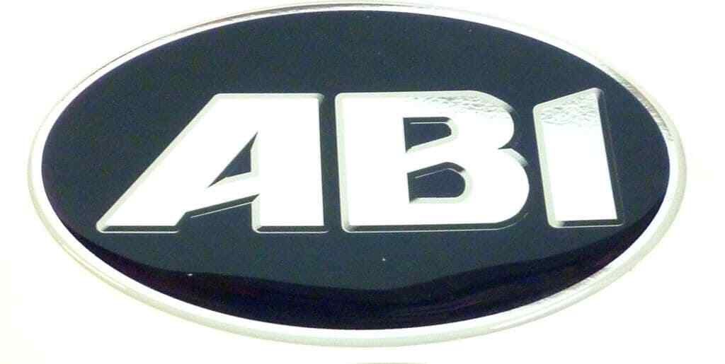 ABI Motorhome caravan Motorhome Black & Silver Raised Resin Oval Decal sticker