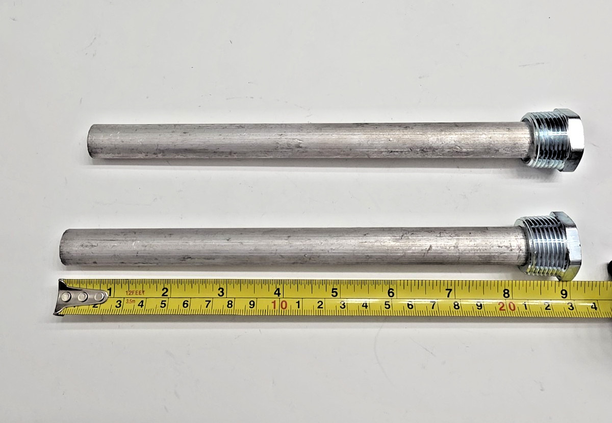 2 PACK ONENESS 369 RV Water Heater Anode Rod Suburban 9.25 in x 3/4 in NPT NEW