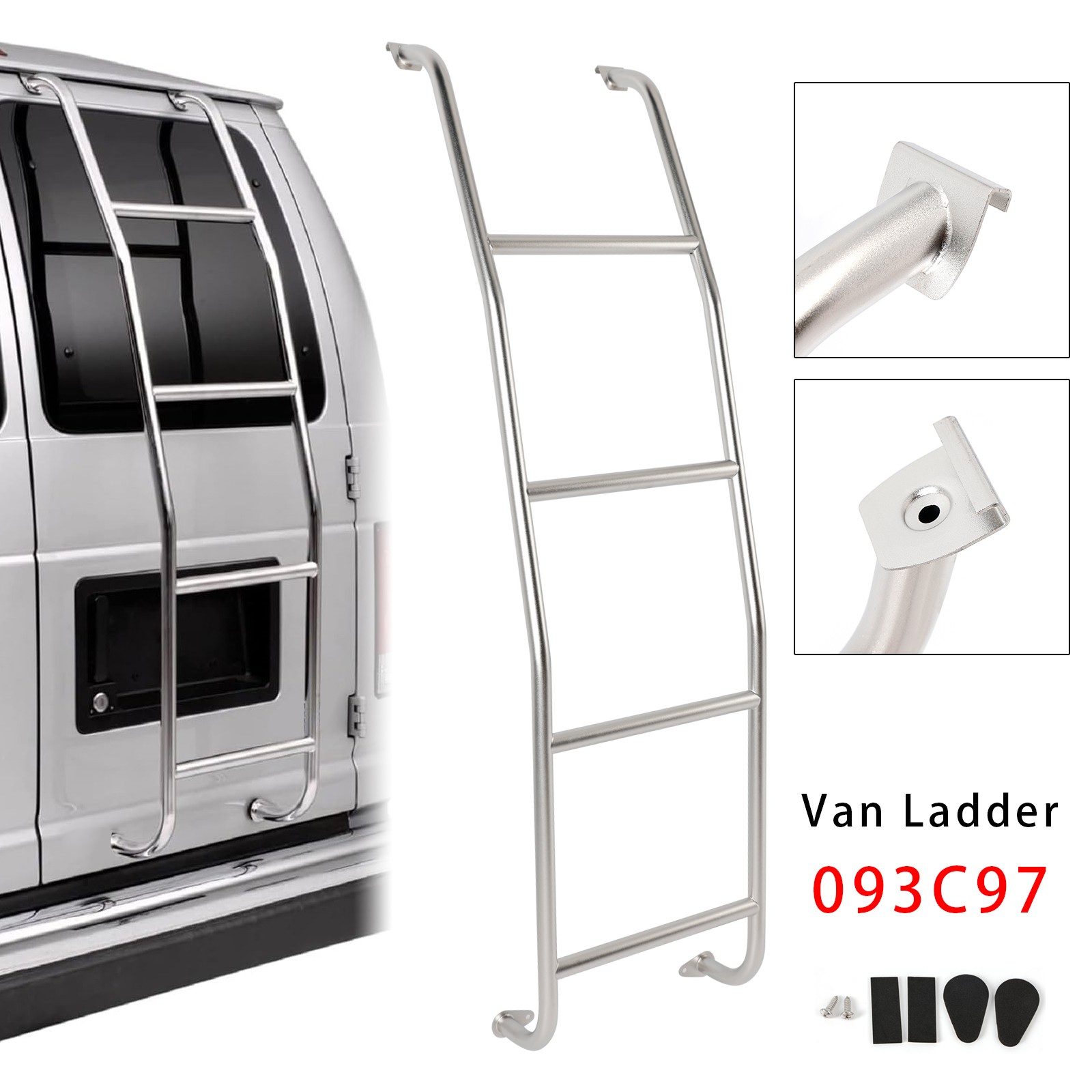 4-Step Van Ladder 093C97 For Chevrolet Express and GMC Savana Vans 1997-2025 US