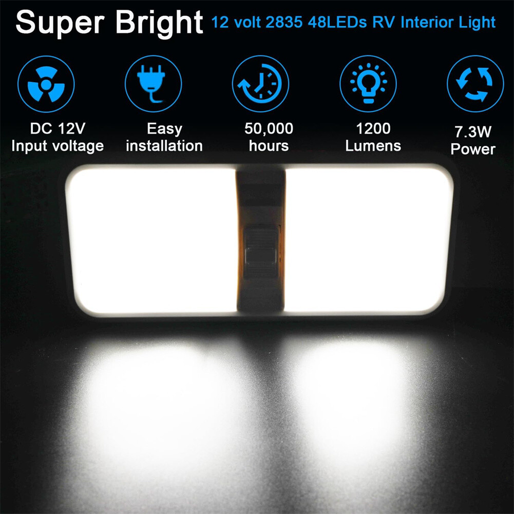 4PCS 12V Led RV Ceiling Dome Light RV Interior Lighting for Trailer Camper Boat