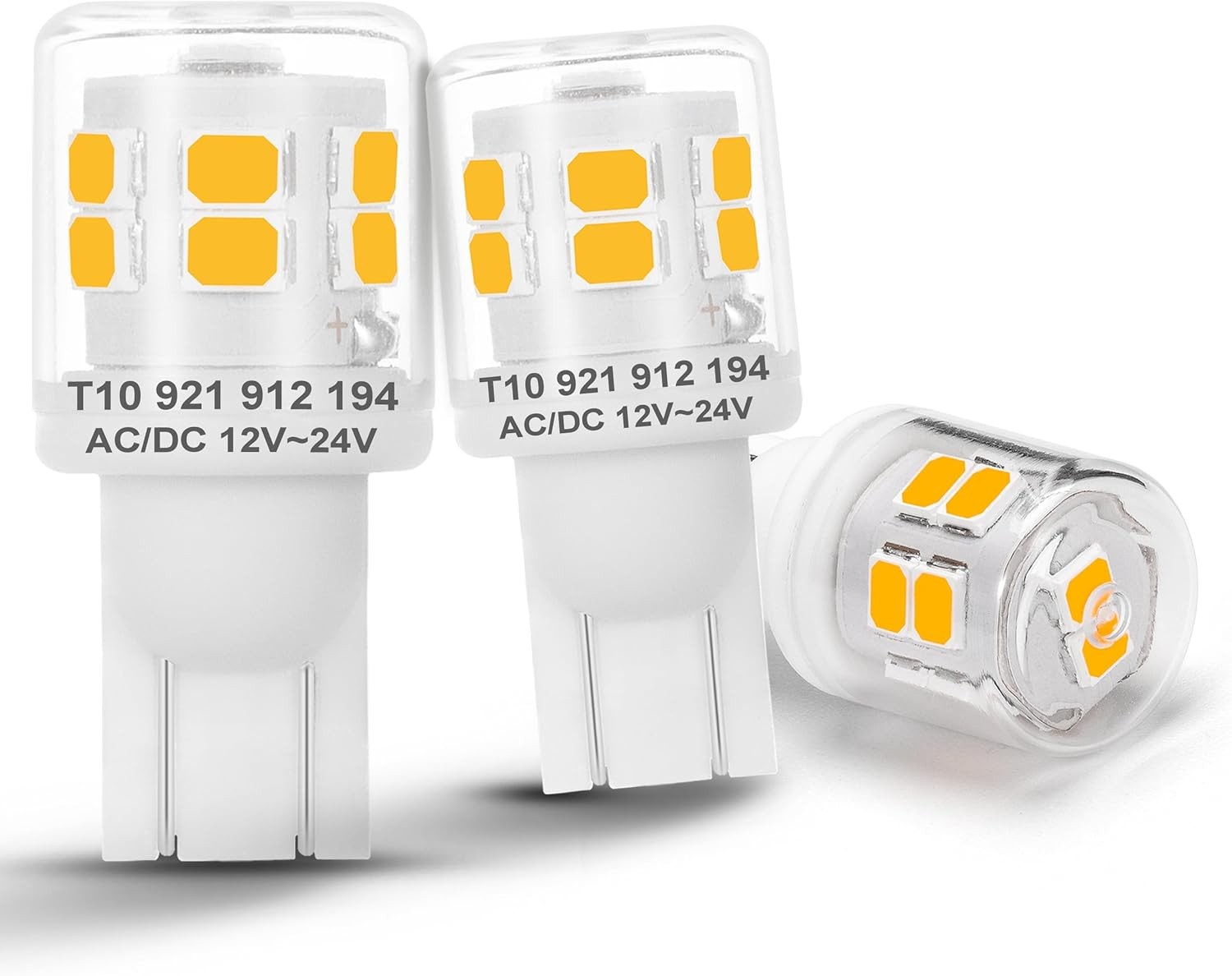 921 194 LED Light Bulbs 2W 2700K T10 – 3 count (Pack of 1), 2700k Warm White