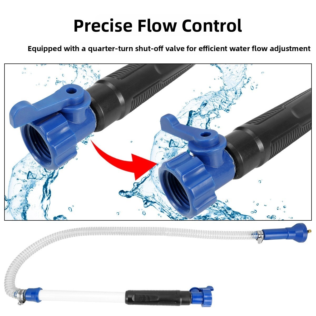 RV Waste Tank Cleaning Tool with Quick Connect Fitting for Standard Garden Hose