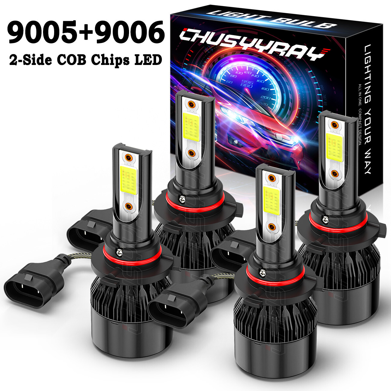 For Fleetwood Revolution 2002-2007 Headlight Head Light Lamp LED Bulbs