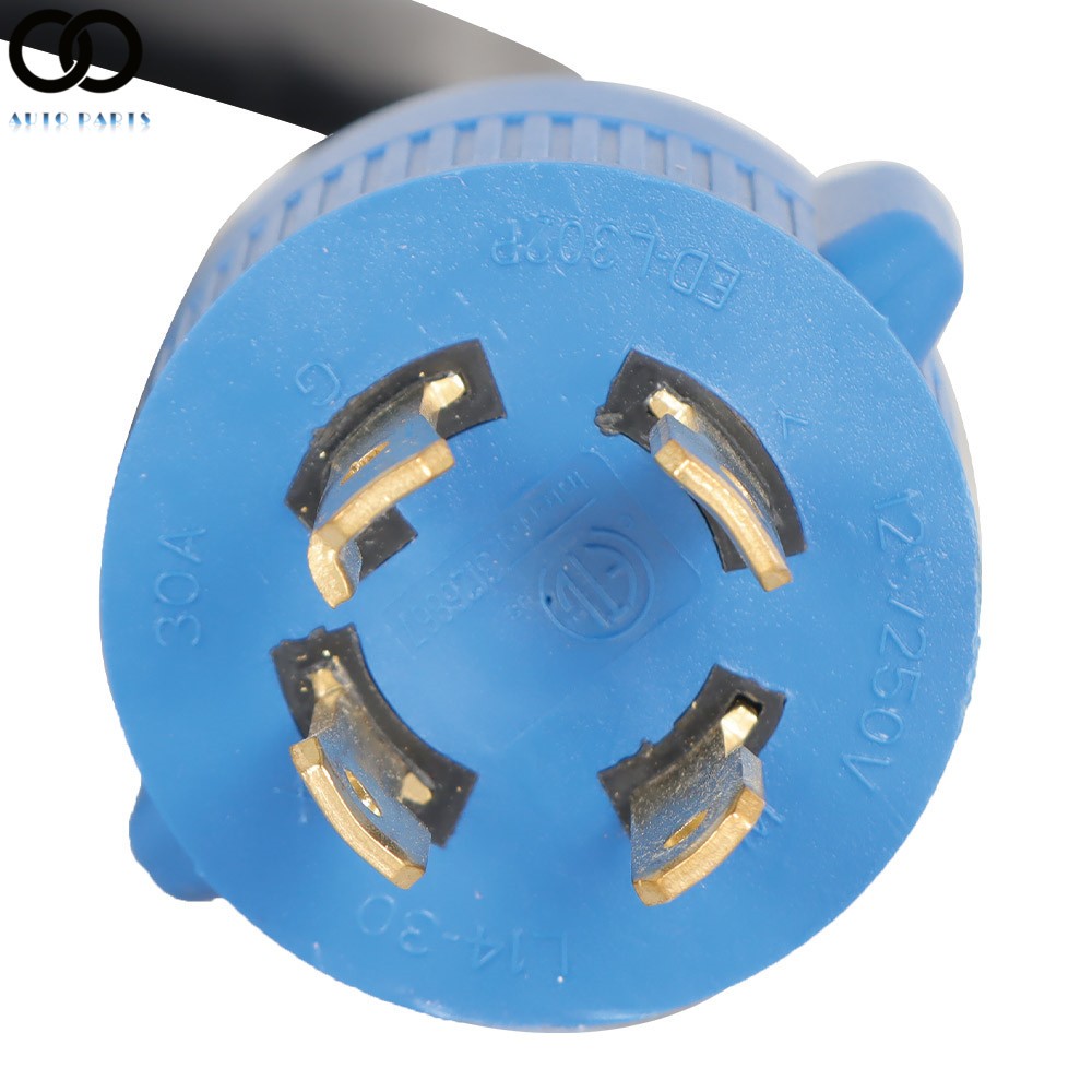 30Amp 15~100 FT Generator RV Power Extension Cord ＆ Pre-Drilled Inlet Box Kit