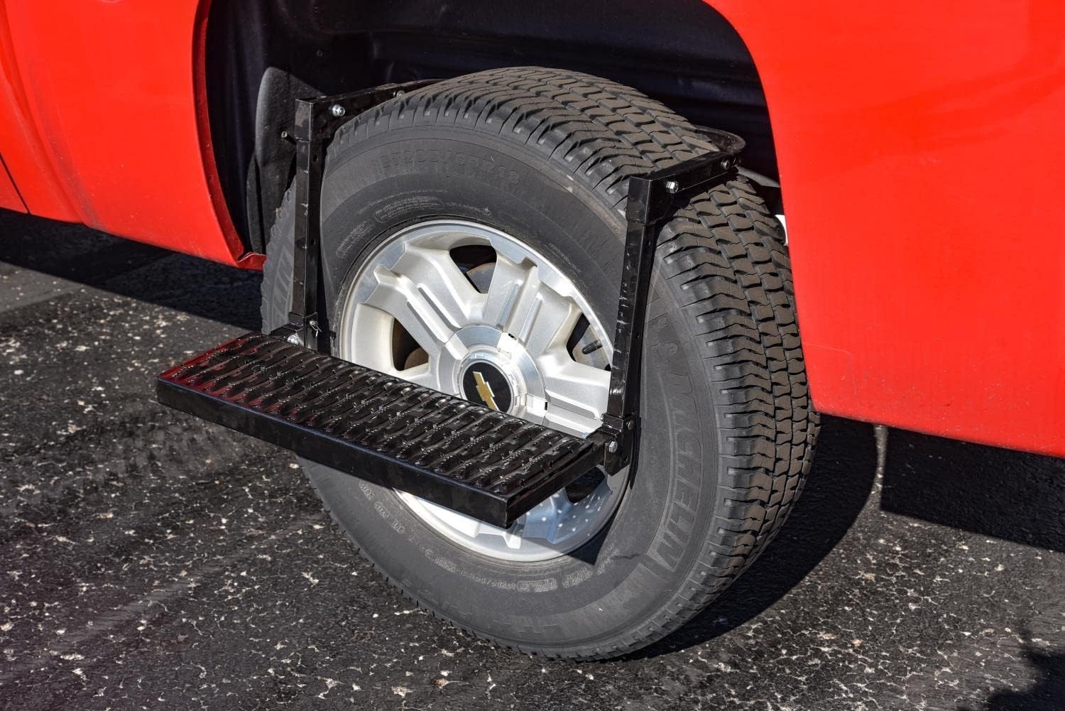 Truck SUV Wheel Step Folding Door Latch Step 300lb Heavy Duty Steel Black