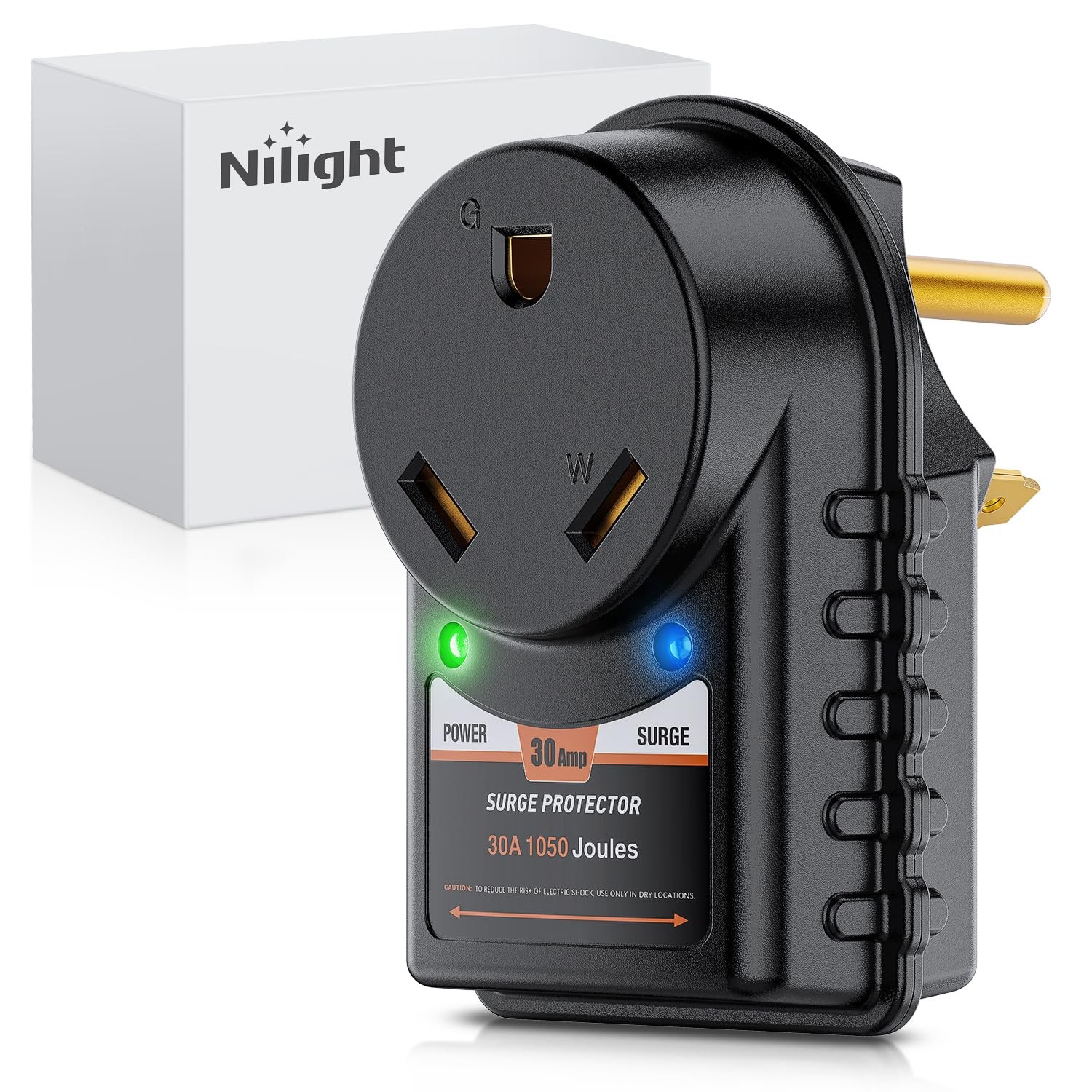 Nilight 30 Amp RV Surge Protector 125V/3750W Adapter Plug 30A