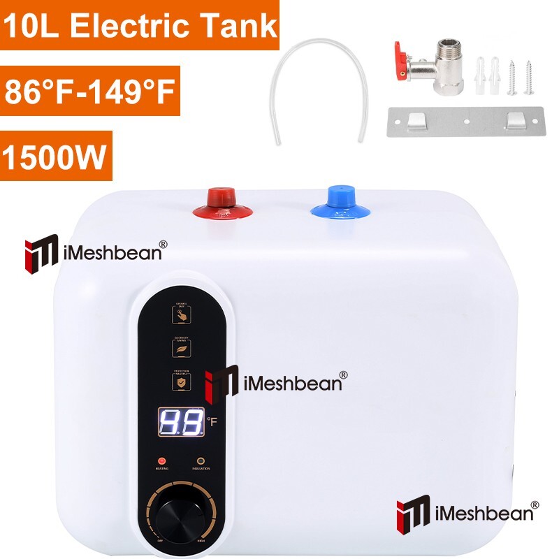 Instant Electric Hot Water Heater Shower Compact Mini-Tank Storage RV 10L 110V