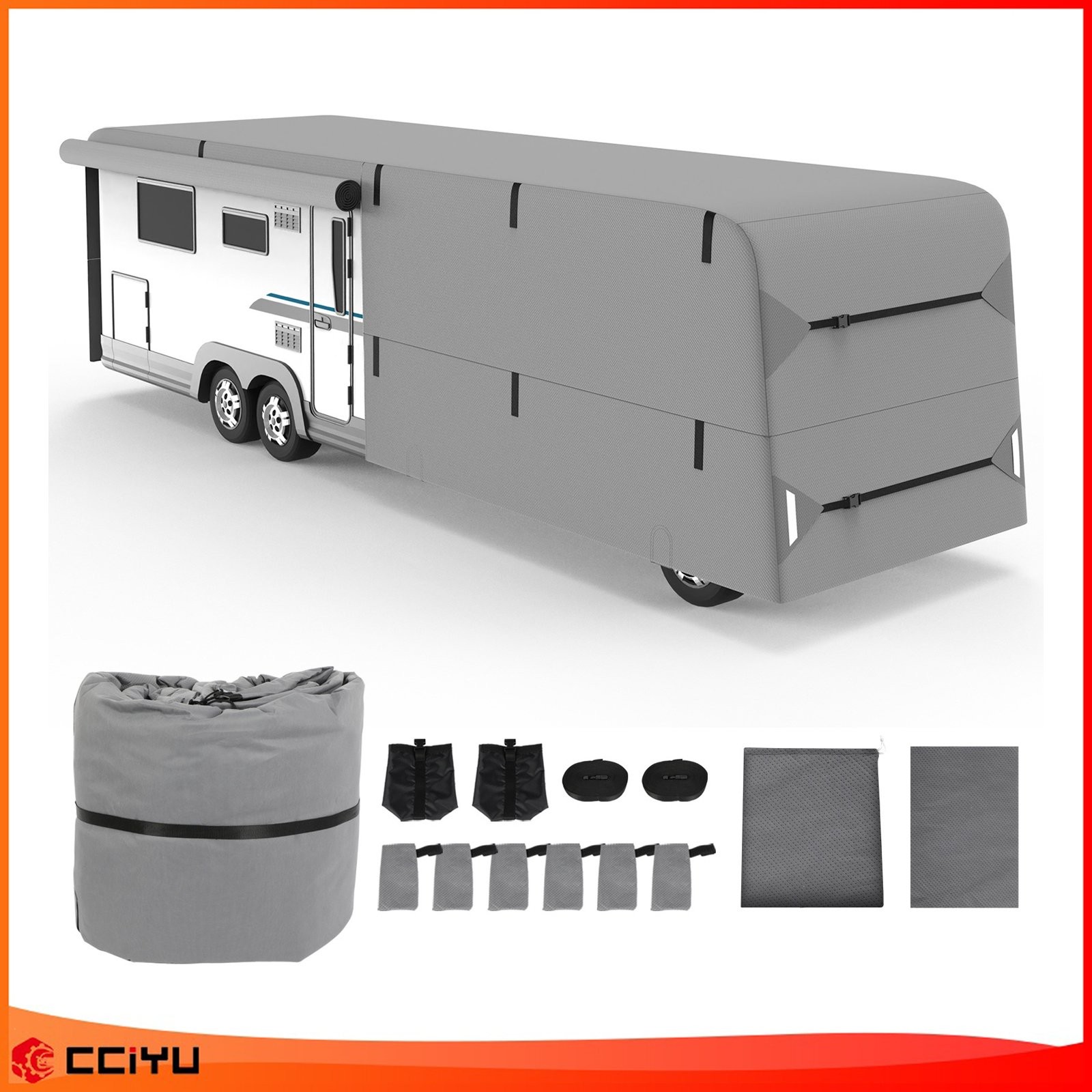 31′-34′ RV Cover Class A Motorhome Cover Windproof & Waterproof Non-Woven Fabric