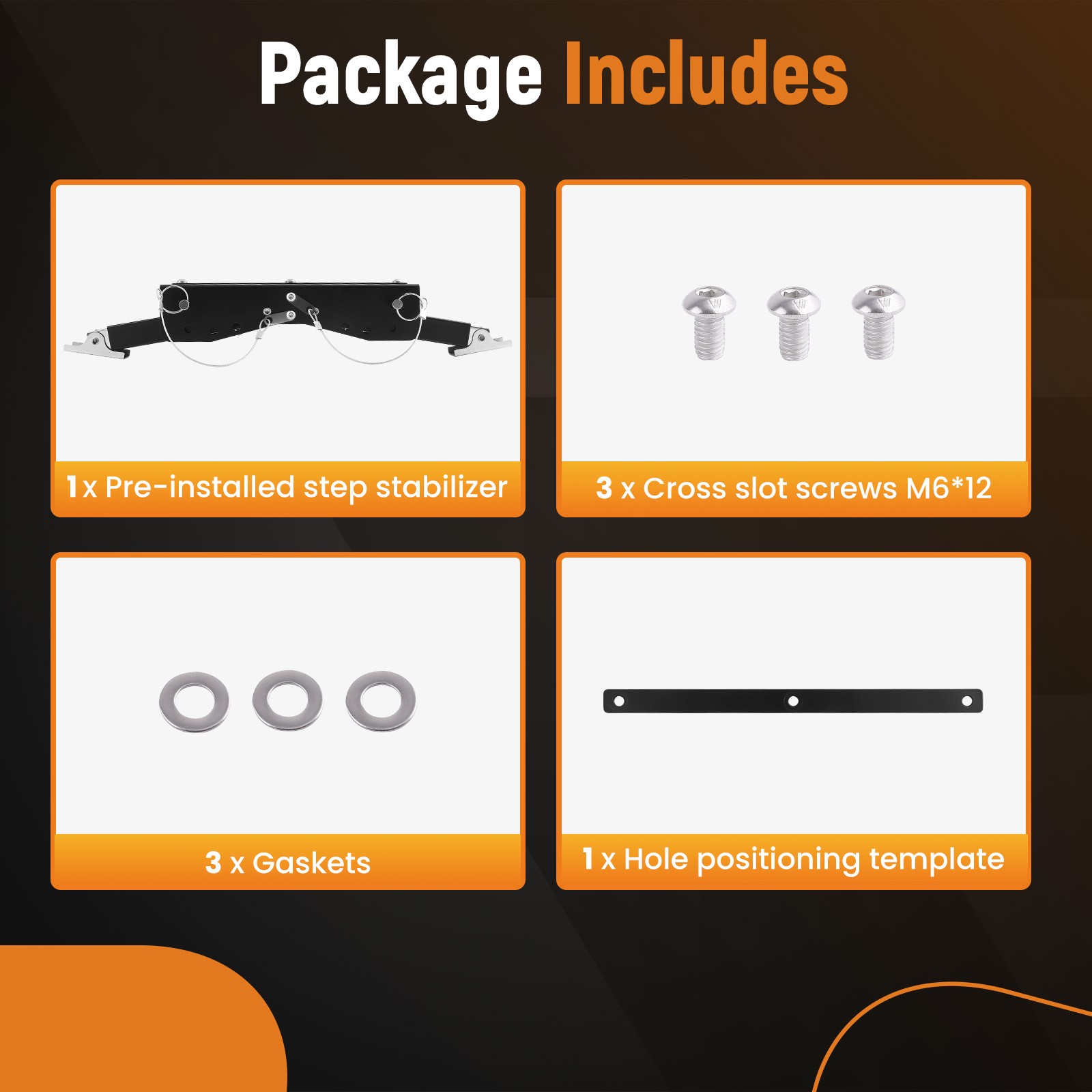 RV Step Stabilizer kit for Travel Trailers/5th Wheels/Motorhomes 2.8″- 11.4″