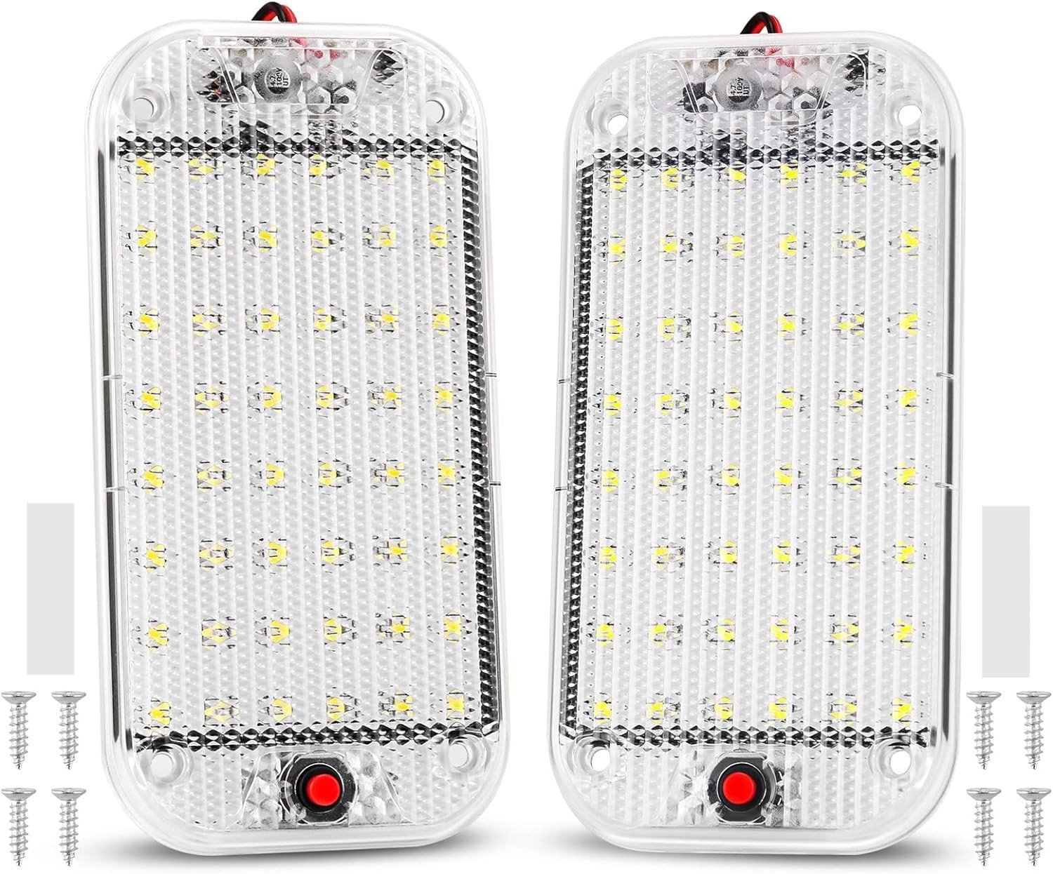Thlevel LED Dome Light, RV Interior Lighting 12v-85v 800 2 pcs, Transparent