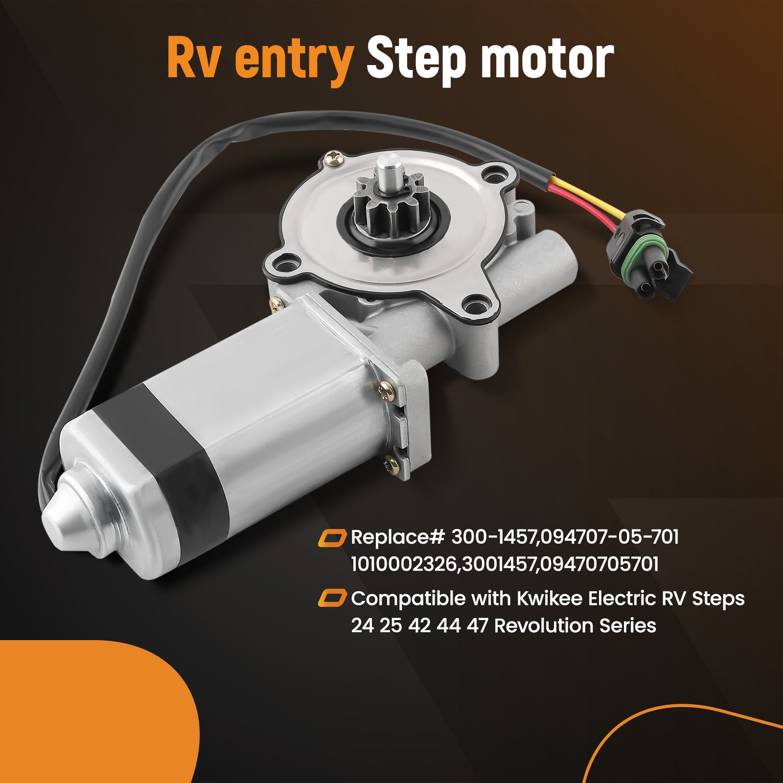 RV Step Motor Replacement for Kwikee Electric RV Steps 24 25 Series 300-1457
