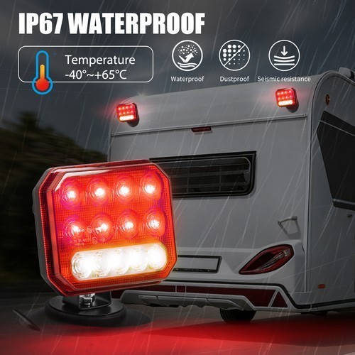 2in1 Magnetic & Rechargeable Wireless Trailer Tow Lights LED Kit, Truck