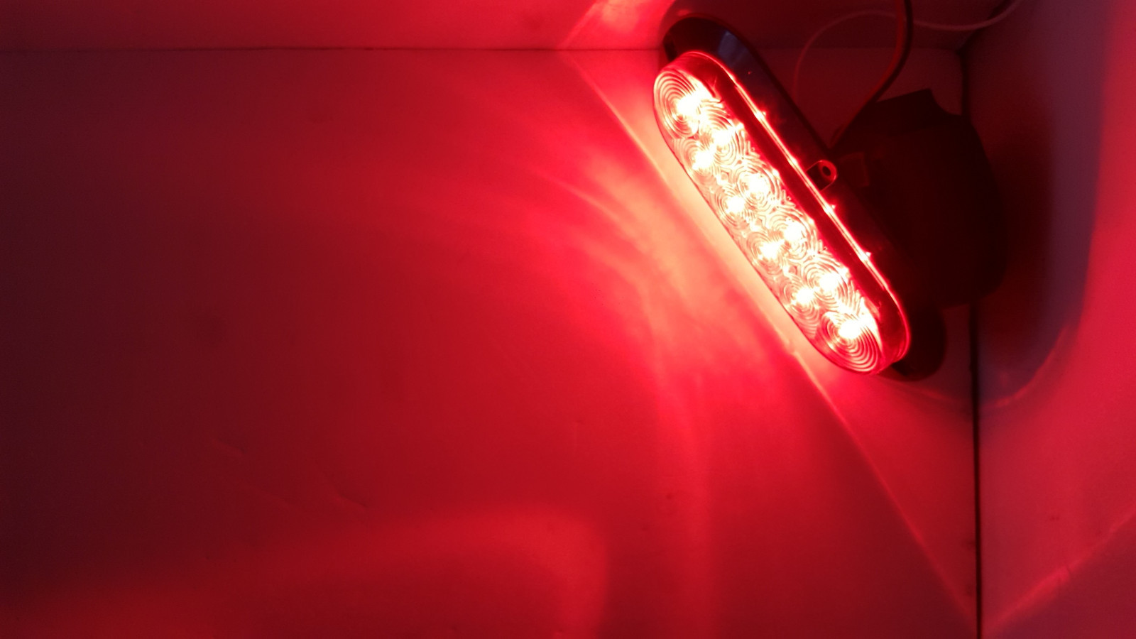 TWO – 6″ Oval Red/Clear Flange Surface Mount Stop Turn Tail 10LED Chrome Bezel