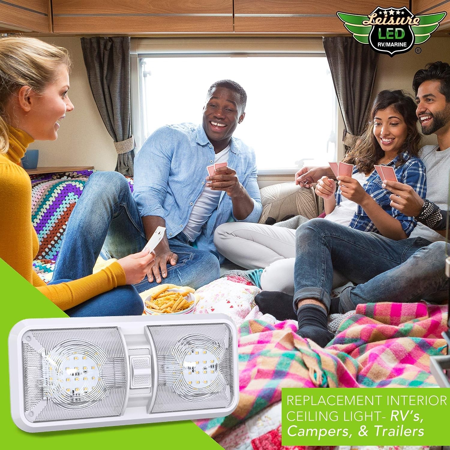 Compact LED Ceiling Light for RVs – 6W, 4000K Natural White with 3-Way Switch