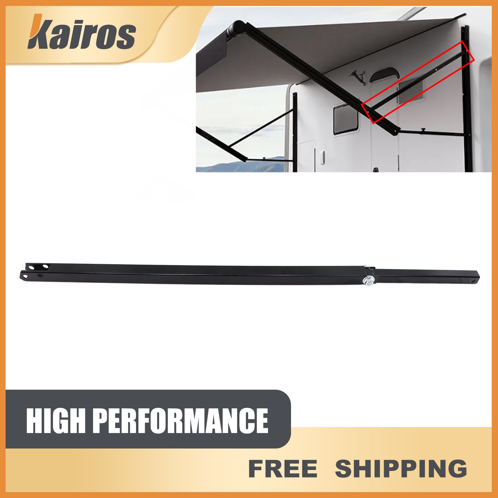 Solera 63″ RV Overall Awning Pitch Arm Overall Length 33″ Replaces for 675364