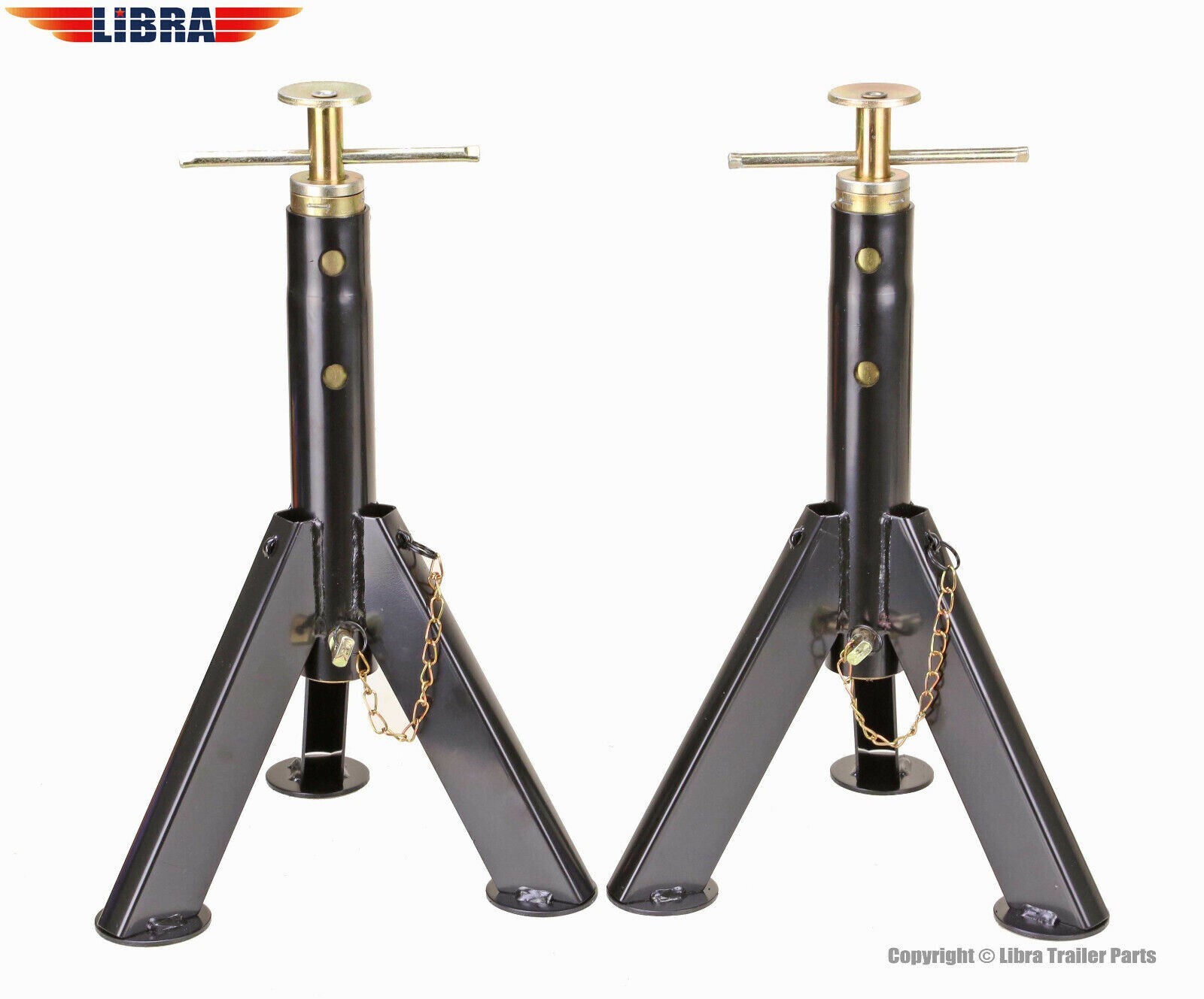 LIBRA Telescopic RV Stabilizer Jacks Stand 6000lbs Adjust 16″-30″, Set 2