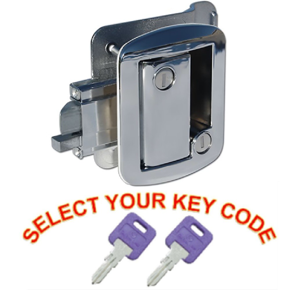 Global PRO Series Classic Chrome Entry Door Lock W/ Keys *SELECT YOUR KEY CODE*