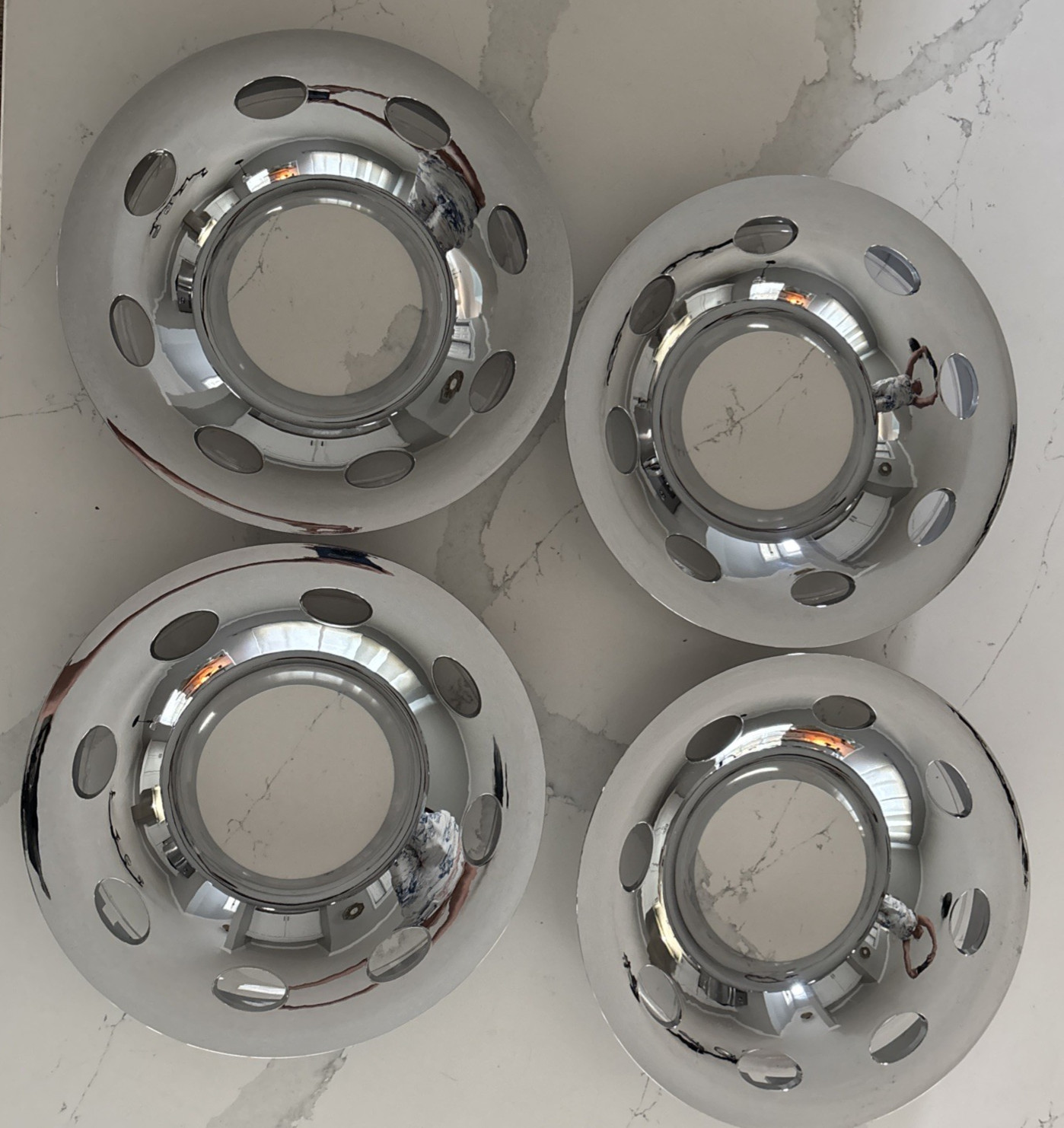 Phoenix USA 15″ 5 Lug Chrome ABS Wheel Cover QuickTrim Trailer Rim Trim QT545CLO