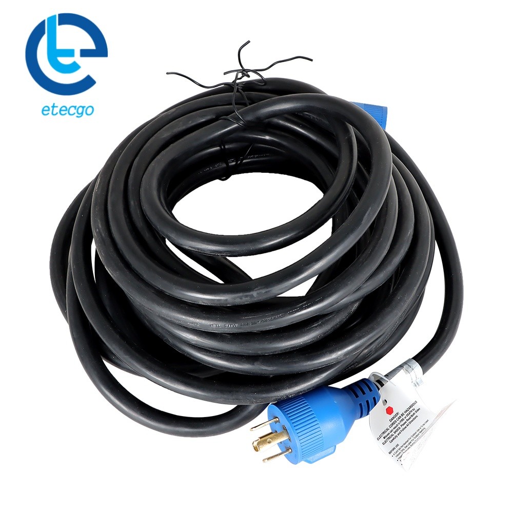 30 Amp 40 Foot 4 Prong Generator Extension Cord NEMA L14-30P/L14-30R