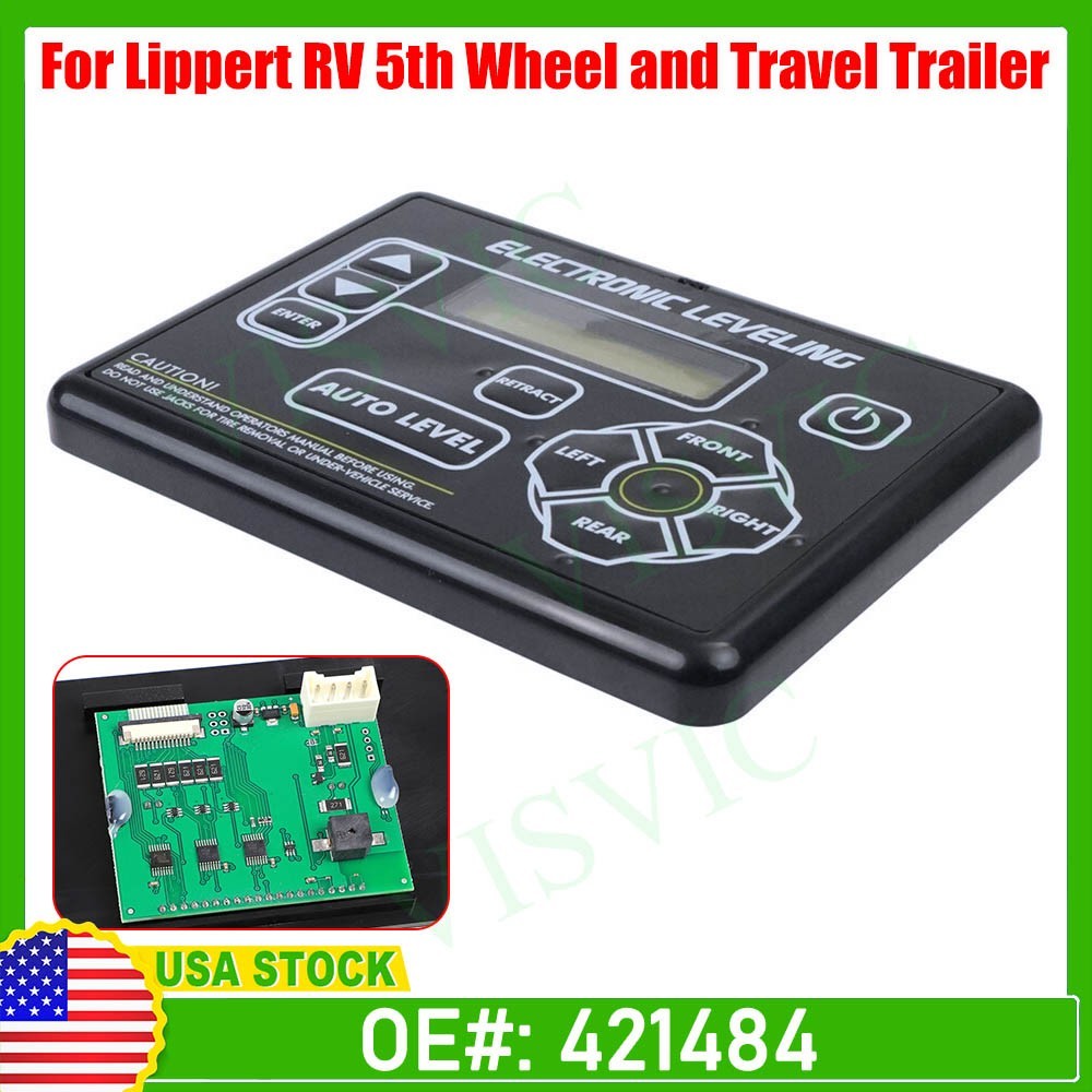 RV Ground Control Auto-Level Touchpad w/ Button For Lippert 5th Wheel