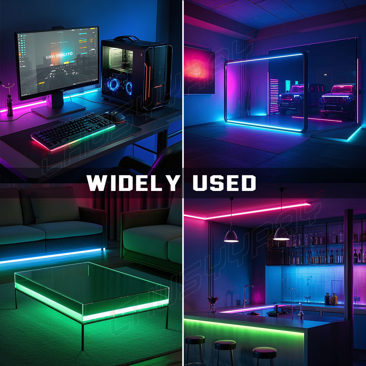 Led light strip for Cars Inside RV Lighting interior Glow Color Remote control