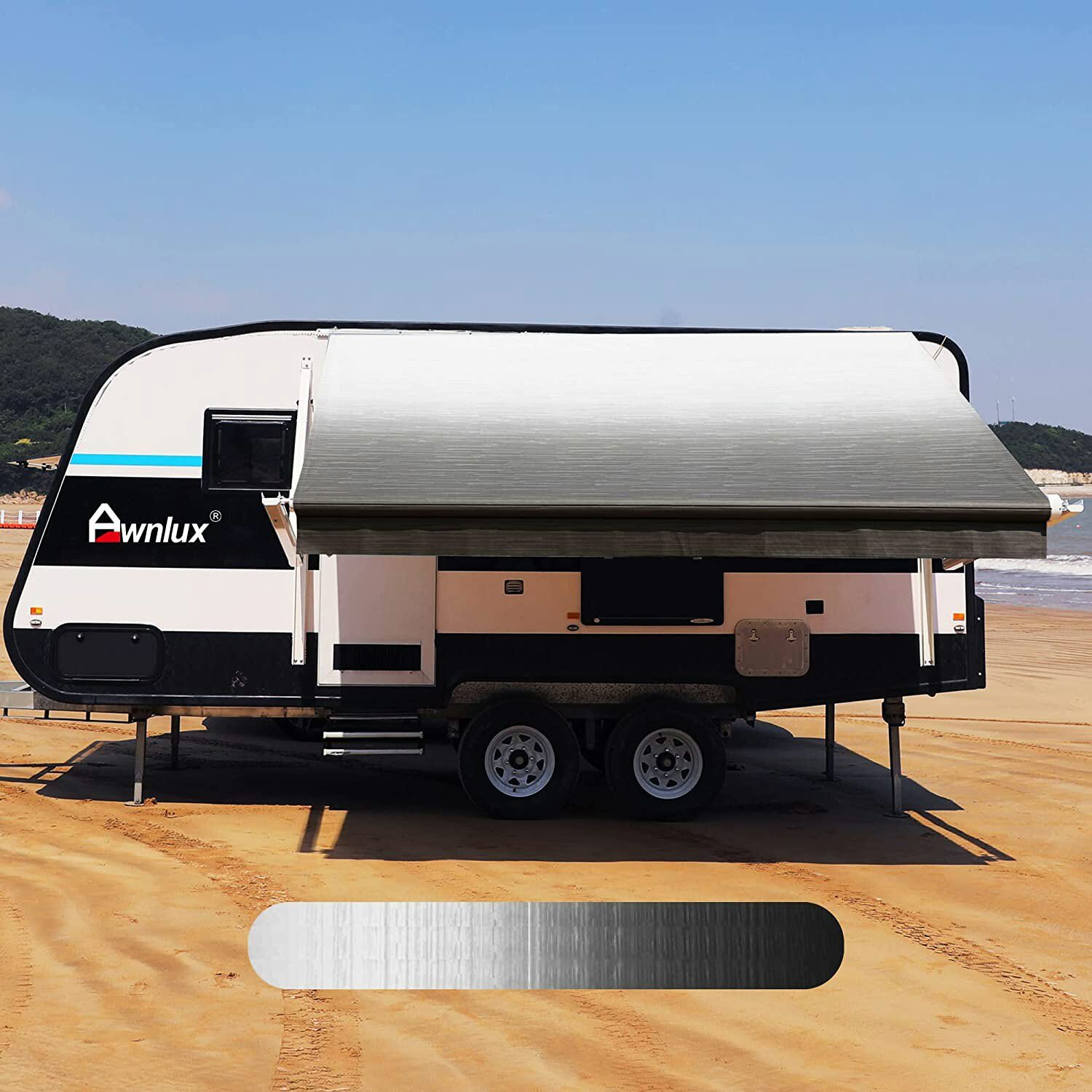18oz RV Awning Vinyl Fabric Replacement Weatherproof 4-ply for Camper Trailer