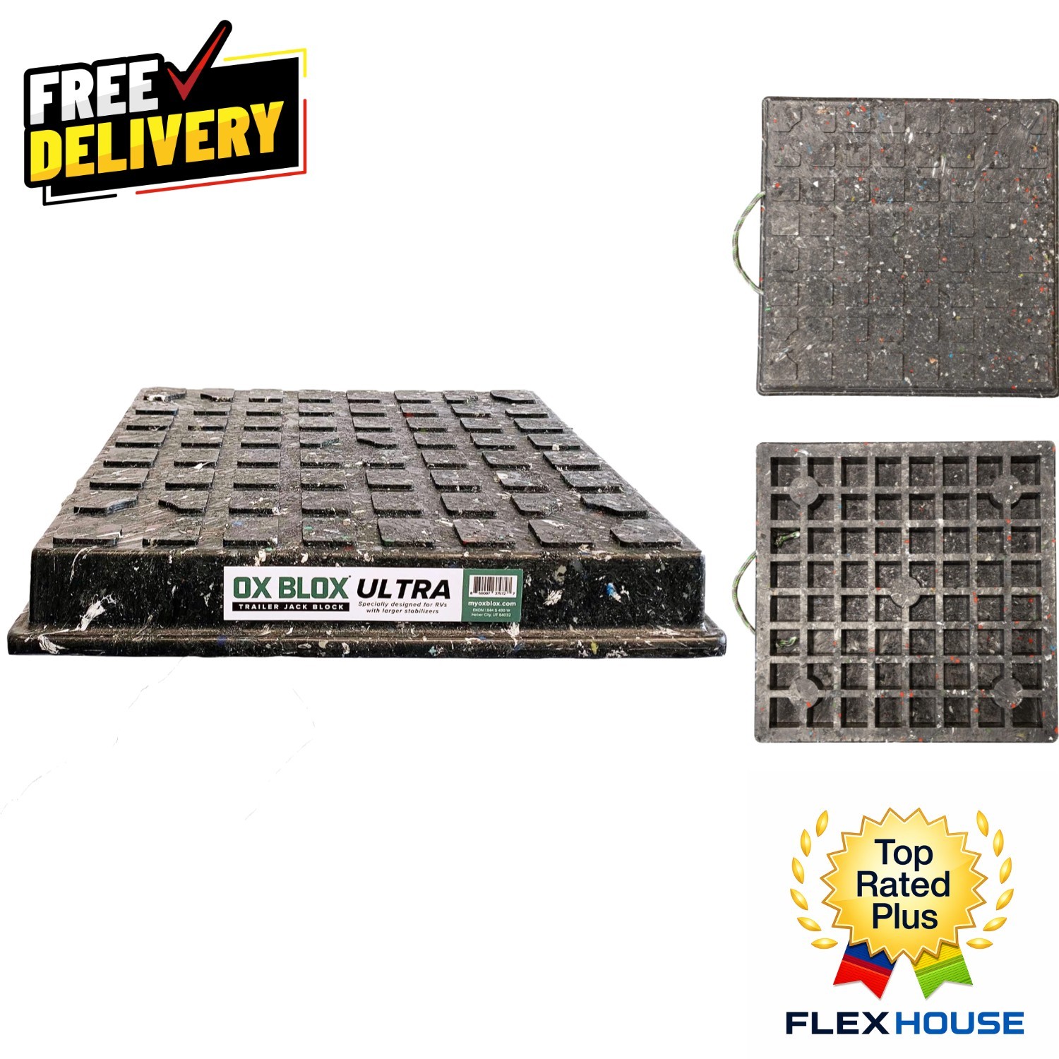 Sturdy OX BLOX RV Stabilizer Blocks – Max Height 13.5”, Stable on Any Surface