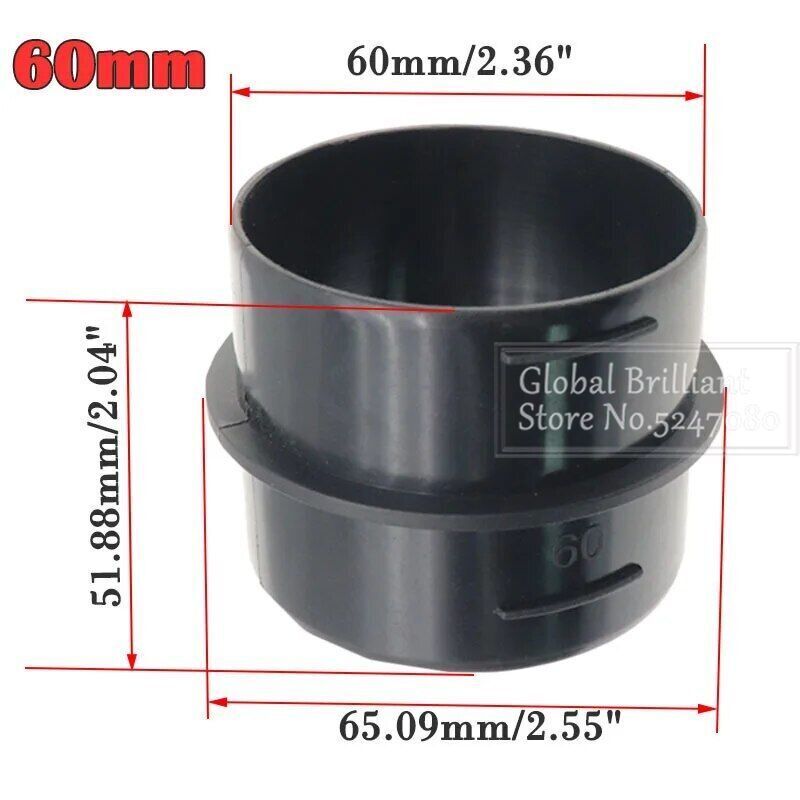 2pc 42/60/75 mm Air Ducting Connector Straight Heater Duct Joiner Connector Pipe