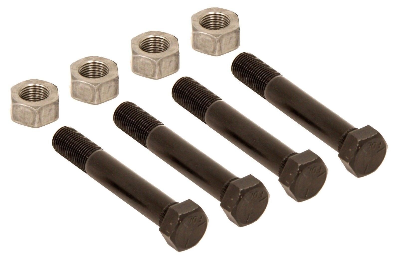 (4) Trailer leaf spring shackle bolts 9/16″-18 x 3″ w/ lock nuts -23030/12