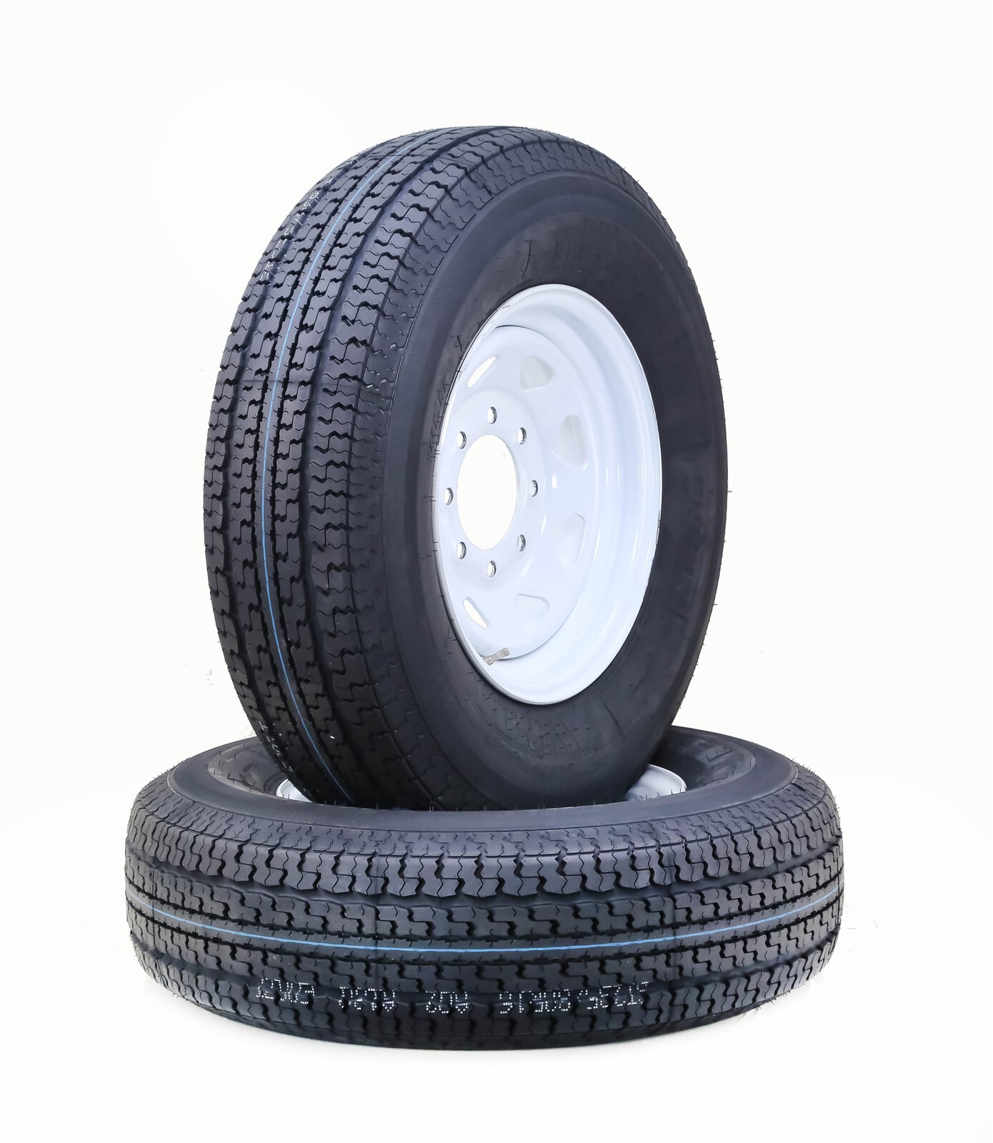 2 Free Country Trailer Tire Rim ST235/80R16 10-Ply E 123L 8 Lug x6.5 White Spoke