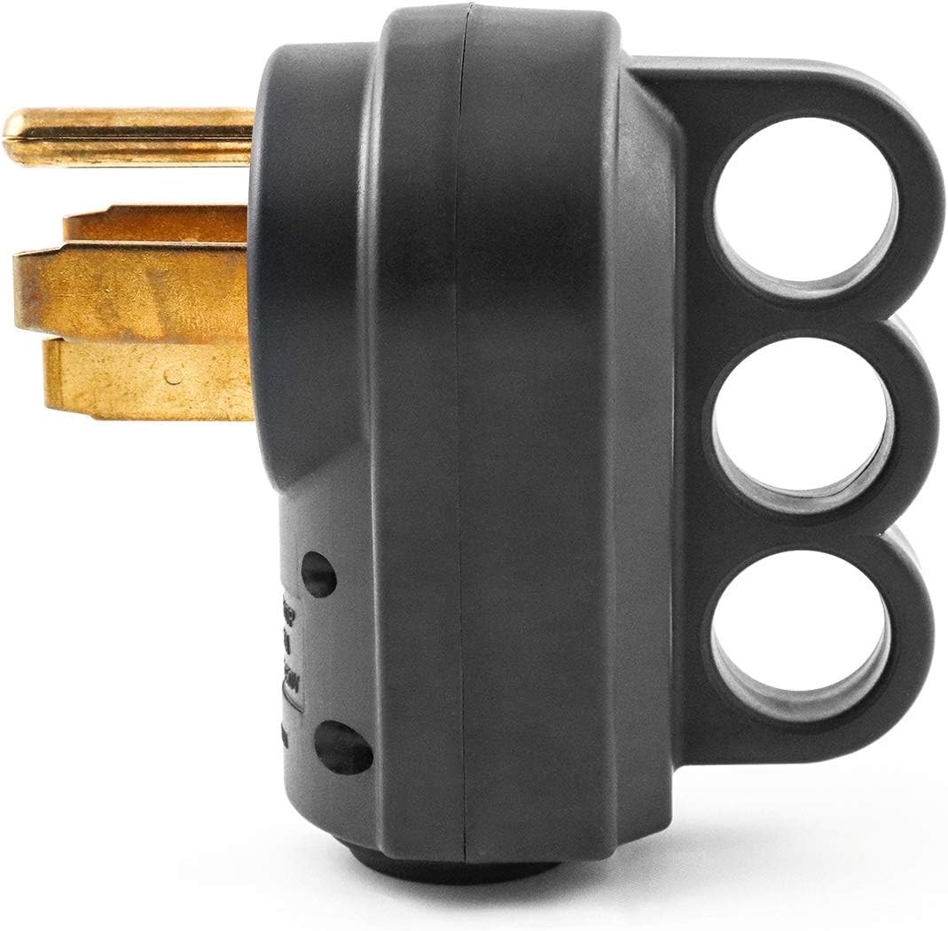 QWORK Nema 14-50P 50 Amp Male RV Replacement Plug, 125/250V Male, 1 Pack
