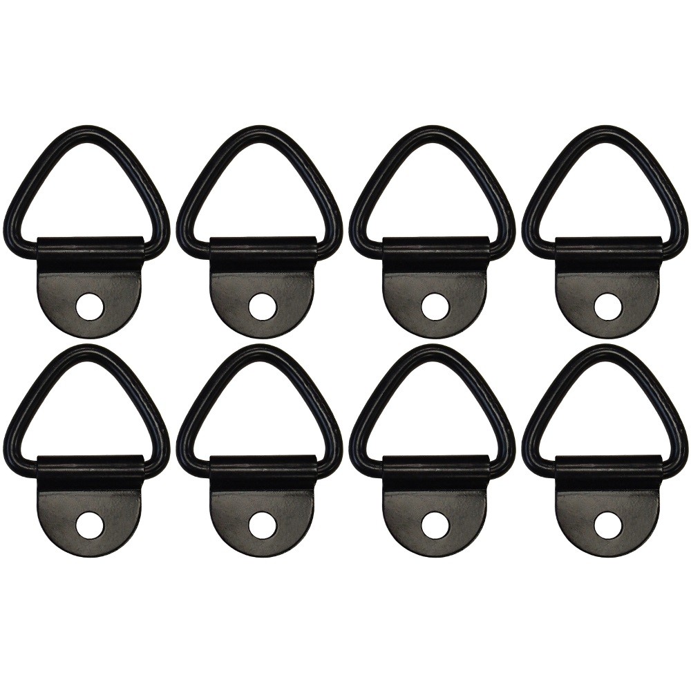 (8) 1/4″ Steel One Hole Bolt D Ring 2400# Truck Trailer Rope Chain Tie Down SR12